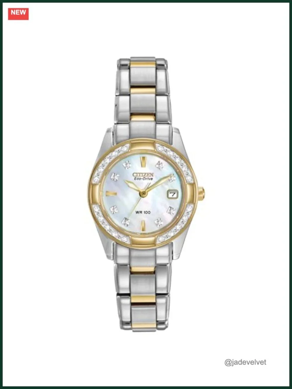 Eco-Drive Dress Watch Diamond Accents Two-Tone Stainless Steel